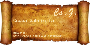 Csuba Gabriella névjegykártya