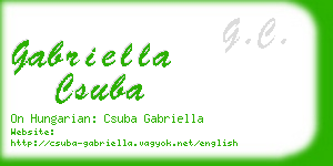 gabriella csuba business card